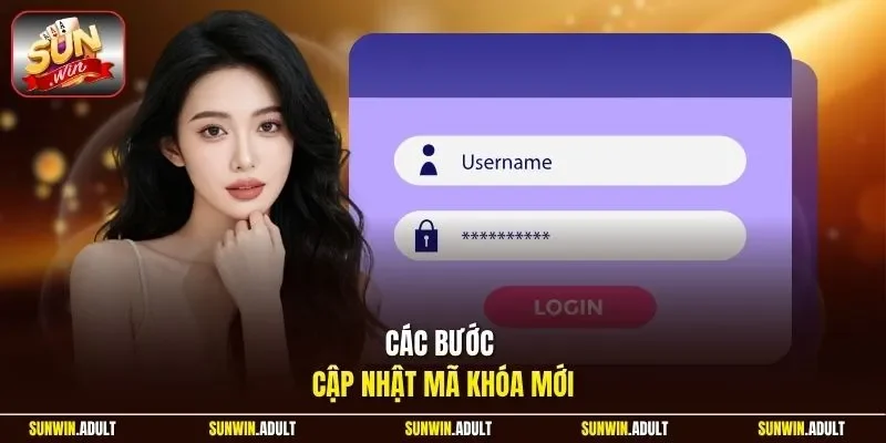 Các bước cập nhật mã khóa mới